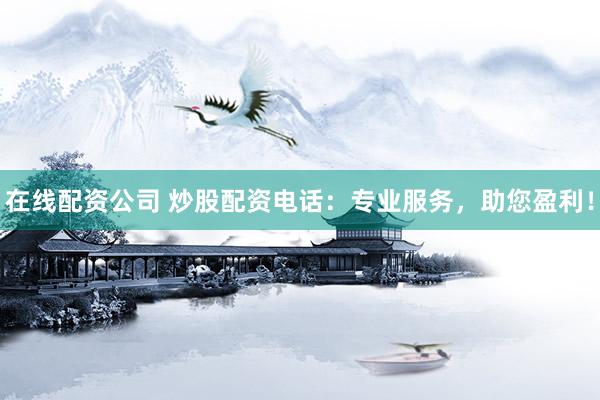 在线配资公司 炒股配资电话：专业服务，助您盈利！
