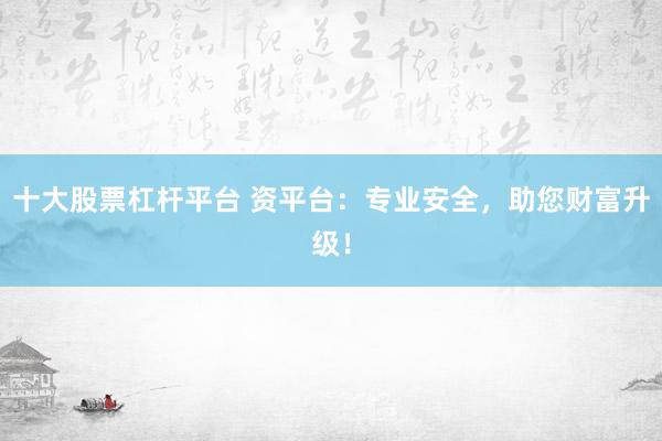 十大股票杠杆平台 资平台:专业安全,助您财富升级!